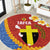 Tafea Province Round Carpet Vanuatu Pattern Map - Plumeria Flag Color