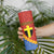 Tafea Province Skinny Tumbler Vanuatu Pattern Map With Plumeria Flag Color