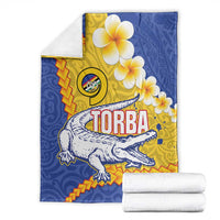 Torba Province Blanket Vanuatu Pattern Crocodile - Plumeria Flag Color