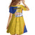 Torba Province Family Matching Long Sleeve Bodycon Dress and Hawaiian Shirt Vanuatu Pattern Crocodile - Plumeria Flag Color