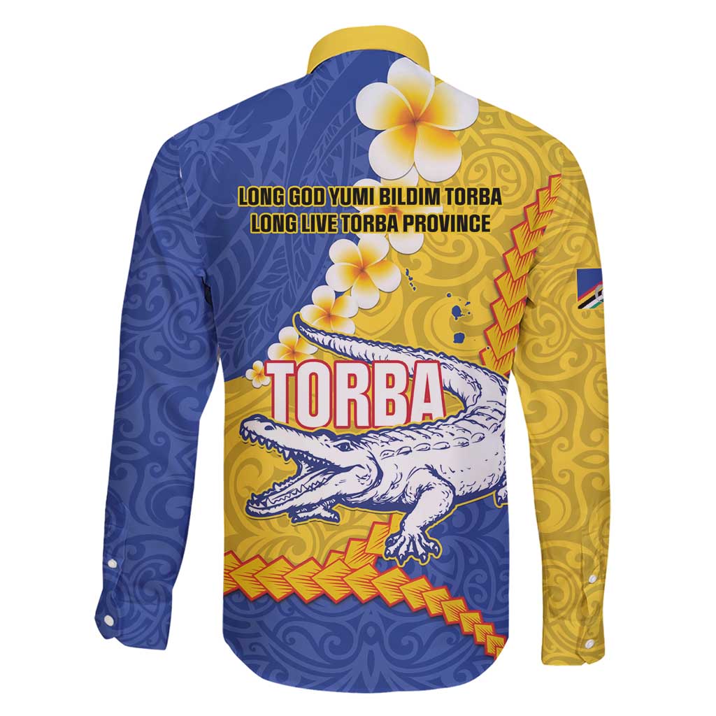 Torba Province Family Matching Short Sleeve Bodycon Dress and Hawaiian Shirt Vanuatu Pattern Crocodile - Plumeria Flag Color LT14 - Polynesian Pride