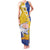 Torba Province Family Matching Tank Maxi Dress and Hawaiian Shirt Vanuatu Pattern Crocodile - Plumeria Flag Color
