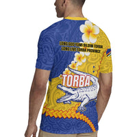Torba Province Rugby Jersey Vanuatu Pattern Crocodile - Plumeria Flag Color