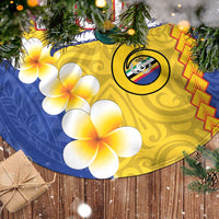 Torba Province Tree Skirt Vanuatu Pattern Crocodile - Plumeria Flag Color