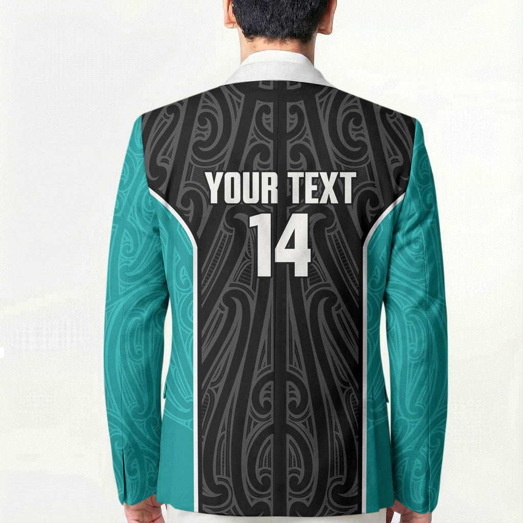 Custom New Zealand Stingray Oztag Blazer Tag Rugby Maori Pattern Black Version LT14 - Polynesian Pride