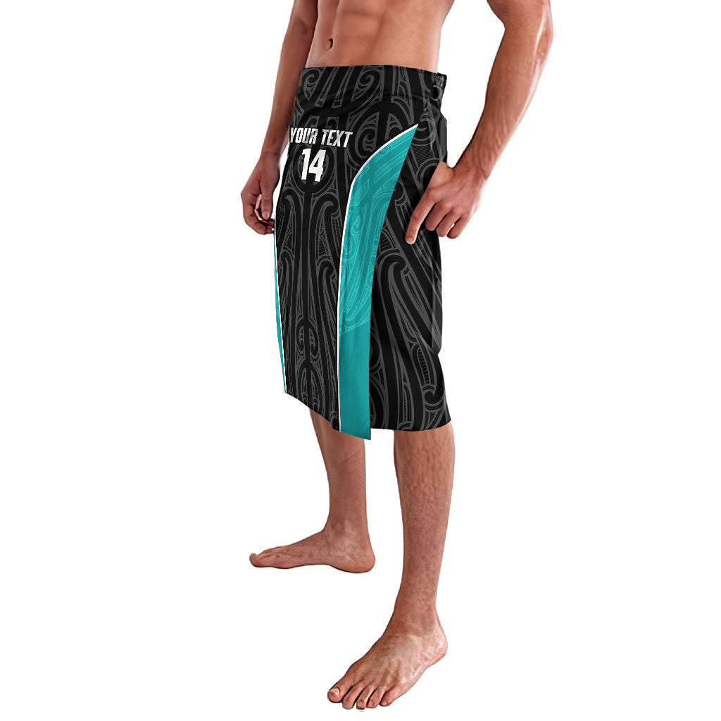 Custom New Zealand Stingray Oztag Lavalava Tag Rugby Maori Pattern Black Version LT14 - Polynesian Pride