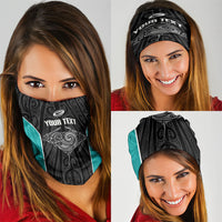 Custom New Zealand Stingray Oztag Neck Gaiter Tag Rugby Maori Pattern Black Version LT14 - Polynesian Pride