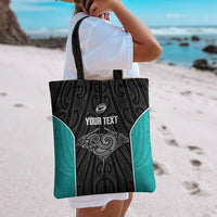 Custom New Zealand Stingray Oztag Tote Bag Tag Rugby Maori Pattern Black Version LT14 - Polynesian Pride