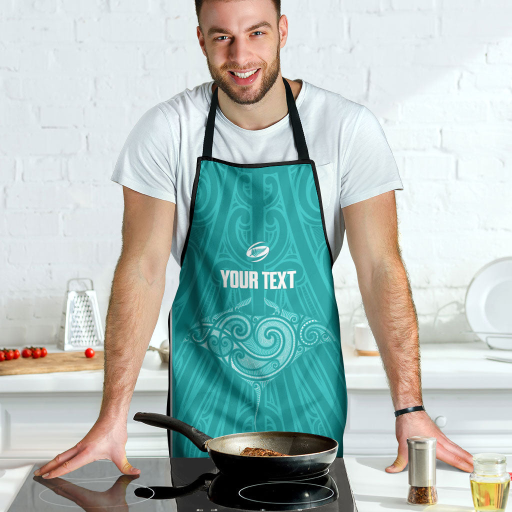 Custom New Zealand Stingray Oztag Apron Tag Rugby Maori Pattern Teal Version LT14 - Polynesian Pride