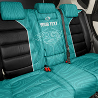 Custom New Zealand Stingray Oztag Back Car Seat Cover Tag Rugby Maori Pattern Teal Version LT14 - Polynesian Pride