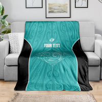 Custom New Zealand Stingray Oztag Blanket Tag Rugby Maori Pattern Teal Version LT14 - Polynesian Pride
