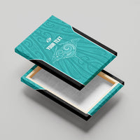 Custom New Zealand Stingray Oztag Canvas Wall Art Tag Rugby Maori Pattern Teal Version LT14 - Polynesian Pride