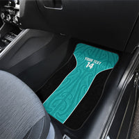 Custom New Zealand Stingray Oztag Car Mats Tag Rugby Maori Pattern Teal Version LT14 - Polynesian Pride