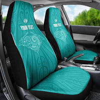 Custom New Zealand Stingray Oztag Car Seat Cover Tag Rugby Maori Pattern Teal Version LT14 - Polynesian Pride