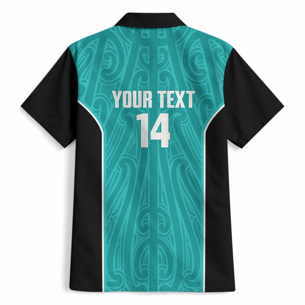 Custom New Zealand Stingray Oztag Hawaiian Shirt Tag Rugby Maori Pattern Teal Version LT14 - Polynesian Pride