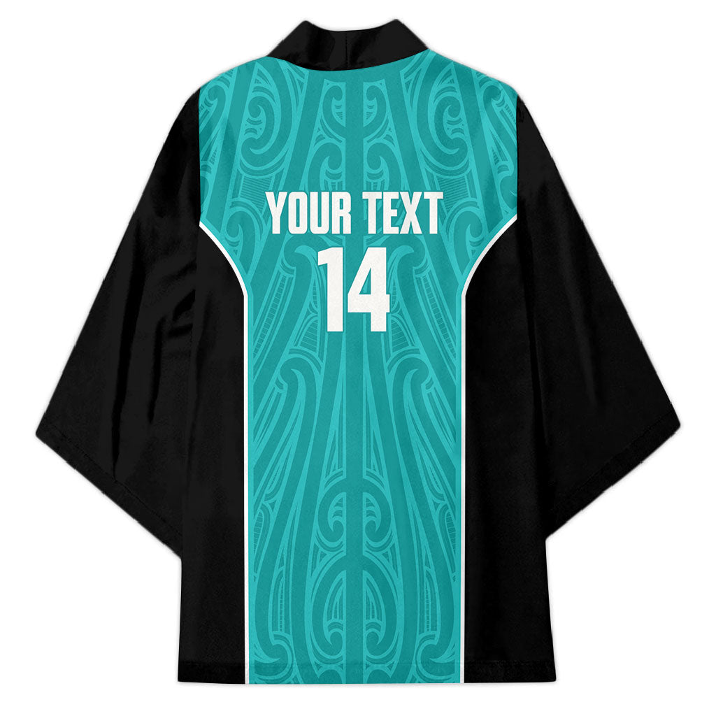 Custom New Zealand Stingray Oztag Kimono Tag Rugby Maori Pattern Teal Version LT14 - Polynesian Pride
