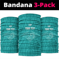 Custom New Zealand Stingray Oztag Neck Gaiter Tag Rugby Maori Pattern Teal Version LT14 package One Size: 25*50cm Teal - Polynesian Pride