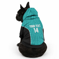 Custom New Zealand Stingray Oztag Pet Hoodie Tag Rugby Maori Pattern Teal Version LT14 - Polynesian Pride