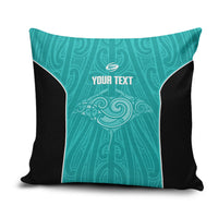Custom New Zealand Stingray Oztag Pillow Cover Tag Rugby Maori Pattern Teal Version LT14 Teal - Polynesian Pride