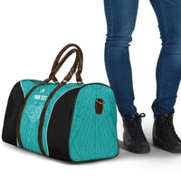 Custom New Zealand Stingray Oztag Travel Bag Tag Rugby Maori Pattern Teal Version LT14 - Polynesian Pride