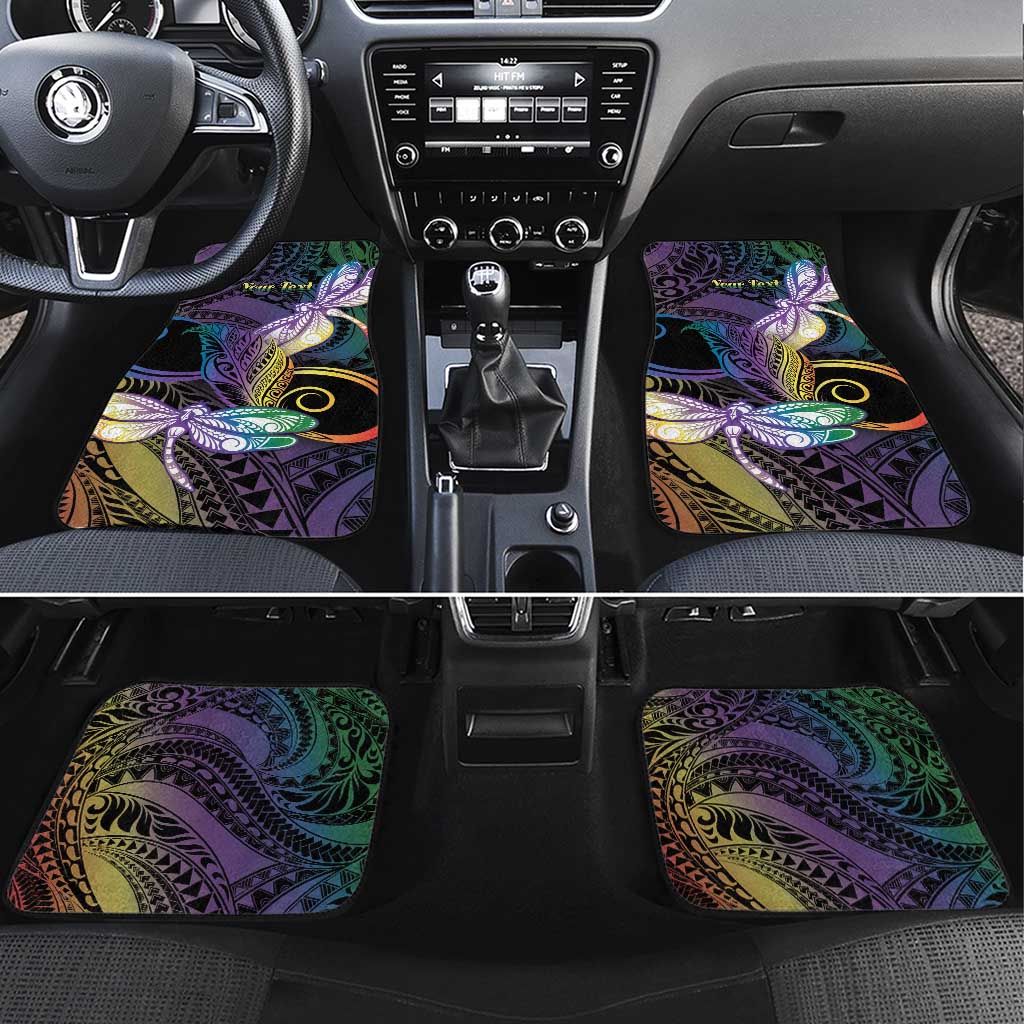 Personalized Polynesian Memorial Car Mats Dragonflies Appear When Angels Are Near