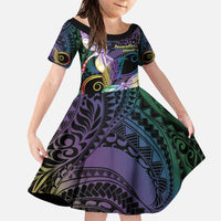 Personalized Polynesian Memorial Family Matching Puletasi and Hawaiian Shirt Dragonflies Appear When Angels Are Near LT14 Daughter's Dress Colorful - Polynesian Pride