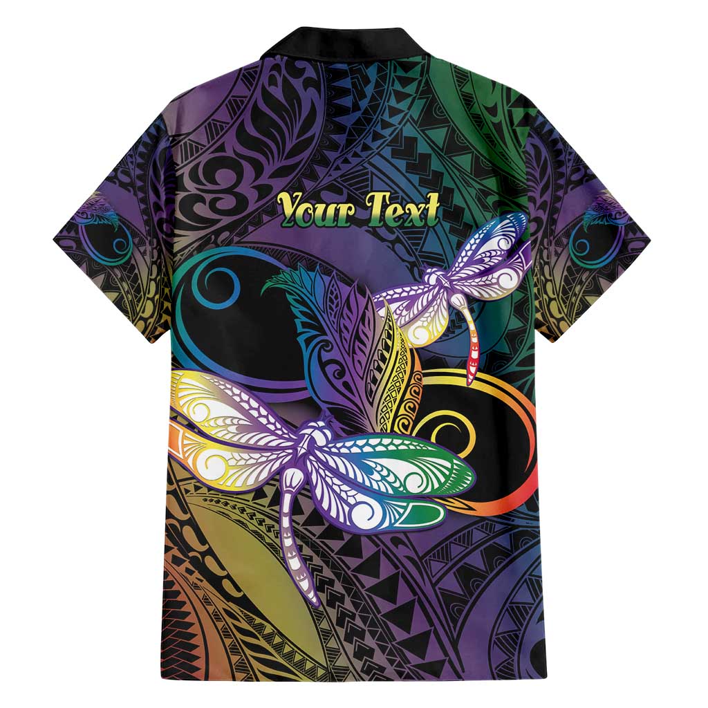 Personalized Polynesian Memorial Family Matching Short Sleeve Bodycon Dress and Hawaiian Shirt Dragonflies Appear When Angels Are Near LT14 - Polynesian Pride