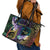 Personalized Polynesian Memorial Leather Tote Bag Dragonflies Appear When Angels Are Near