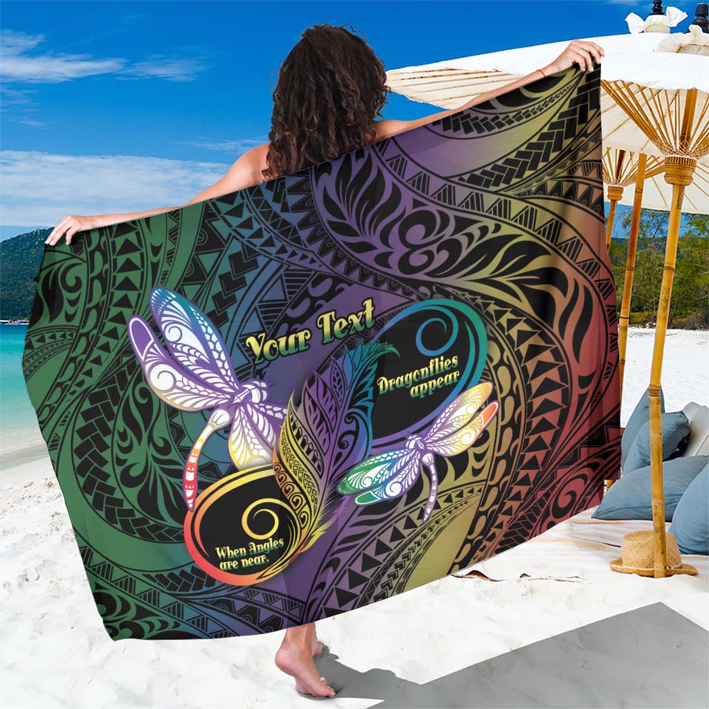 Personalized Polynesian Memorial Sarong Dragonflies Appear When Angels Are Near