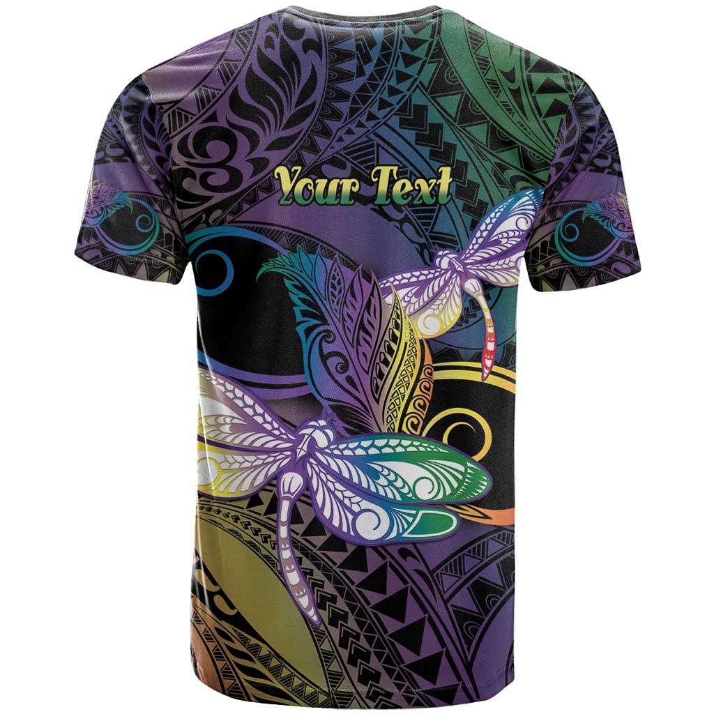 Personalized Polynesian Memorial T Shirt Dragonflies Appear When Angels Are Near