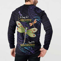 As Long As I Breathe You'll Be Remembered Button Sweatshirt Dragonflies Memorial - Polynesian Pattern LT14 - Polynesian Pride