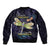 As Long As I Breathe You'll Be Remembered Sleeve Zip Bomber Jacket Dragonflies Memorial - Polynesian Pattern