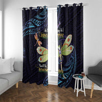 As Long As I Breathe You'll Be Remembered Window Curtain Dragonflies Memorial - Polynesian Pattern