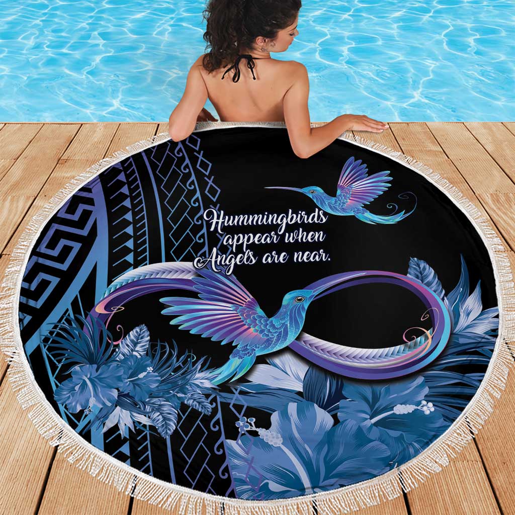 Polynesian Memorial Beach Blanket Hummingbirds Appear When Angels Are Near LT14