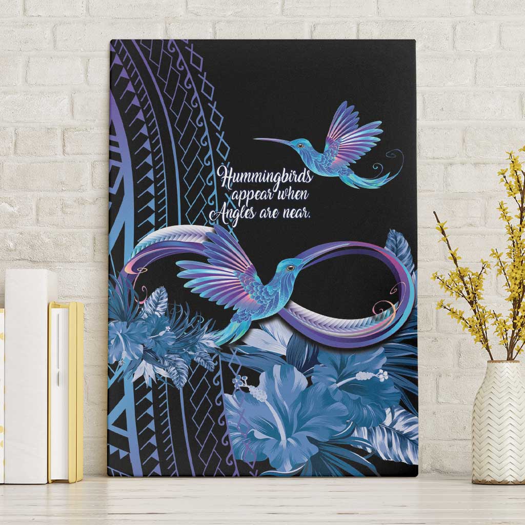 Polynesian Memorial Canvas Wall Art Hummingbirds Appear When Angels Are Near