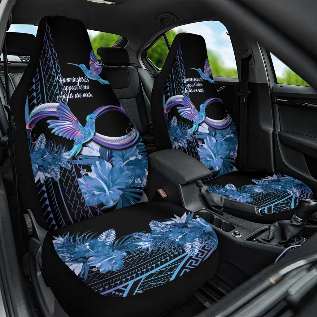 Polynesian Memorial Car Seat Cover Hummingbirds Appear When Angels Are Near