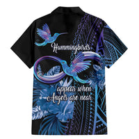 Polynesian Memorial Family Matching Mermaid Dress and Hawaiian Shirt Hummingbirds Appear When Angels Are Near LT14 - Polynesian Pride