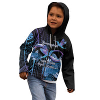 Polynesian Memorial Kid Hoodie Hummingbirds Appear When Angels Are Near LT14