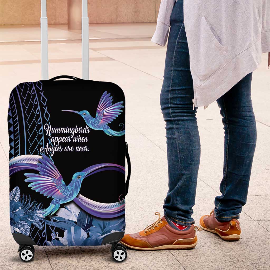 Polynesian Memorial Luggage Cover Hummingbirds Appear When Angels Are Near