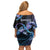 Polynesian Memorial Off Shoulder Short Dress Hummingbirds Appear When Angels Are Near LT14