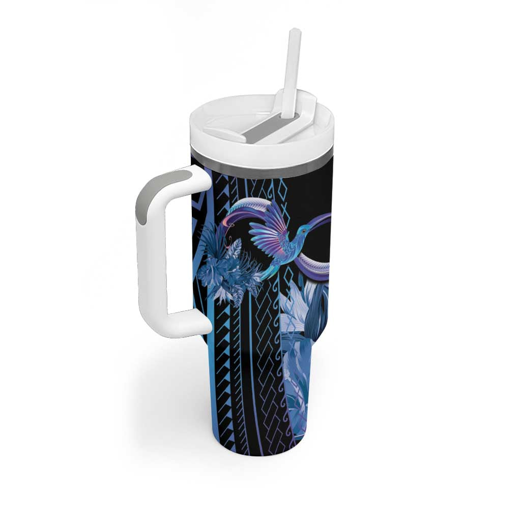 Polynesian Memorial Tumbler With Handle Hummingbirds Appear When Angels Are Near LT14