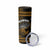 Hawaii Skinny Tumbler Kakau Warrior Helmet Gradient Gold Polynesian