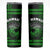 Hawaii Skinny Tumbler Kakau Warrior Helmet Gradient Green Polynesian
