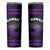 Hawaii Skinny Tumbler Kakau Warrior Helmet Gradient Purple Polynesian