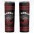 Hawaii Skinny Tumbler Kakau Warrior Helmet Gradient Red Polynesian