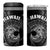 Hawaii 4 in 1 Can Cooler Tumbler Kakau Warrior Helmet Gradient Black Polynesian