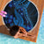 Blue Polynesia Shark Tattoo Beach Blanket With Polynesian Plumeria LT14 - Polynesian Pride