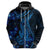 Blue Polynesia Shark Tattoo Hoodie With Polynesian Plumeria LT14 - Polynesian Pride