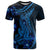 Blue Polynesia Shark Tattoo T Shirt With Polynesian Plumeria LT14 Blue - Polynesian Pride