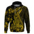 Gold Polynesia Shark Tattoo Hoodie With Polynesian Plumeria LT14 Pullover Hoodie Gold - Polynesian Pride